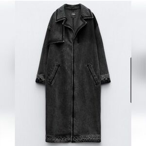 Zara Charcoal Trench Coat